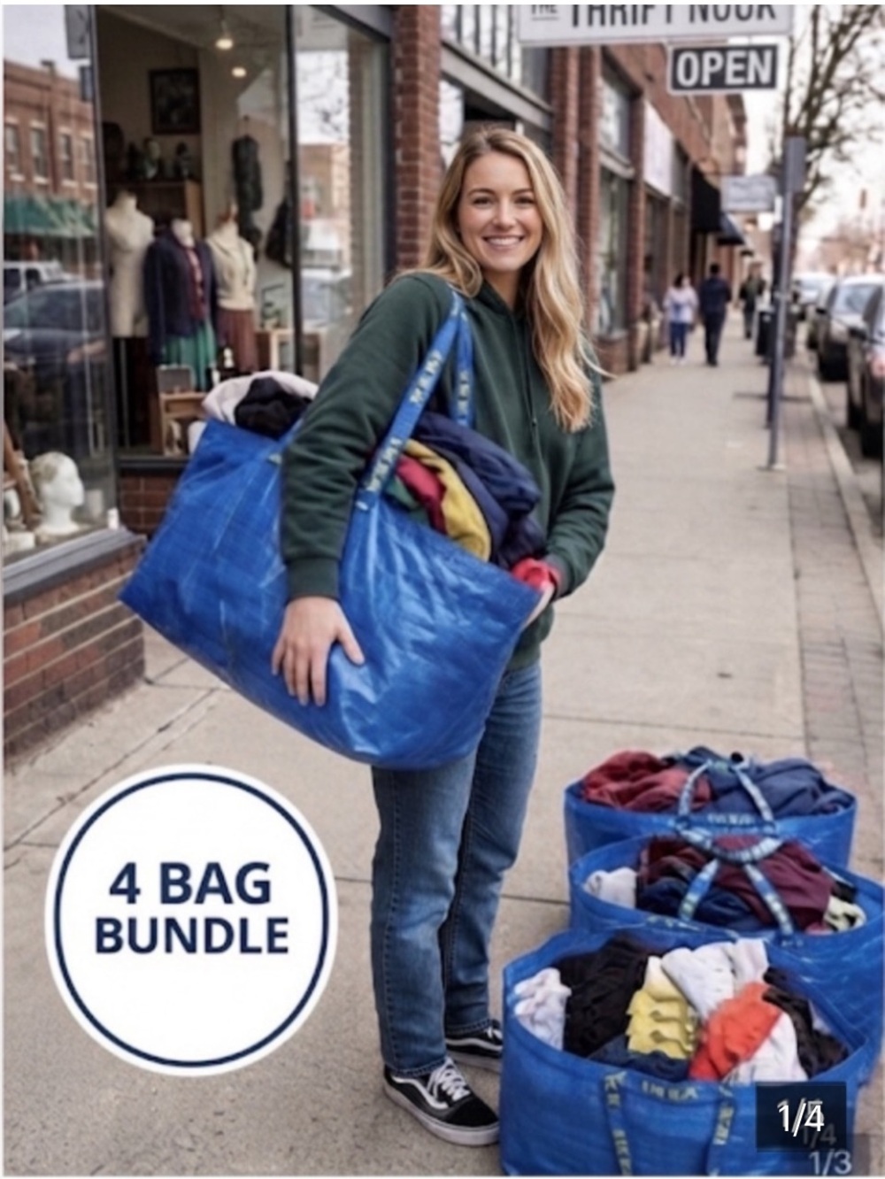 IKEA Frakta Bags, Huge Blue Bags, New